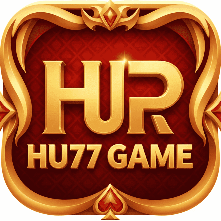 Official HU777 Game App Logo with Golden Text