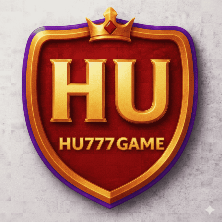 The official HU 777 gaming logo and branding